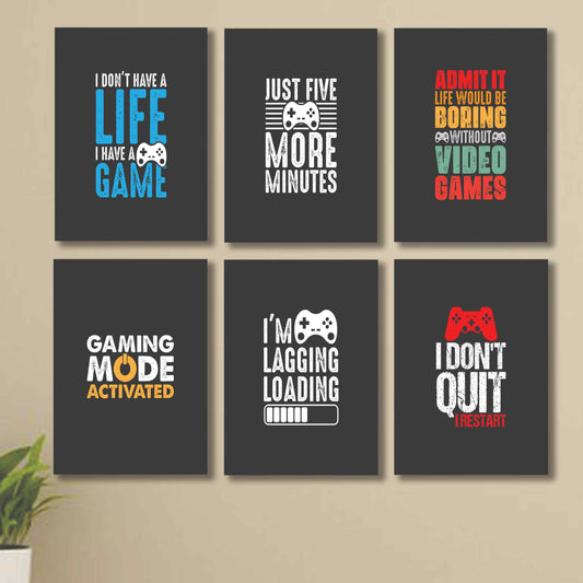 6 Motivational sticky canvas frames for wall decore